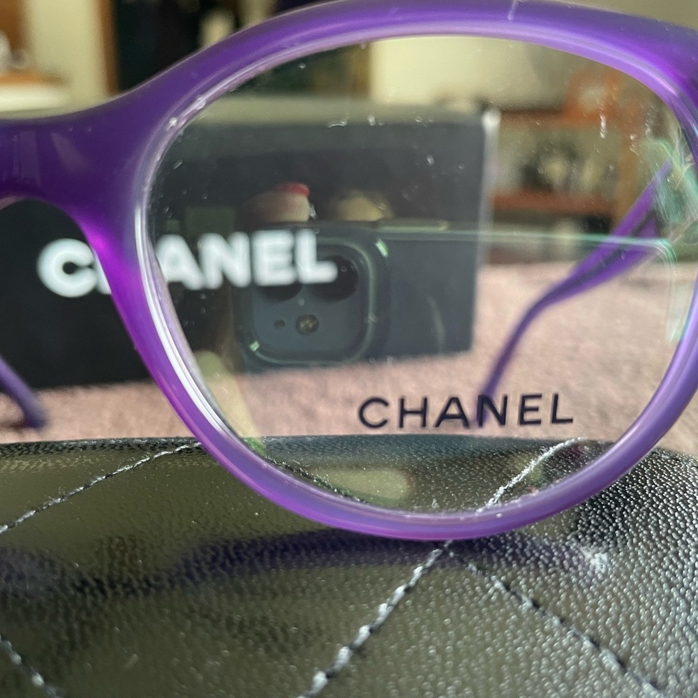 💜💜💜 Chic CHANEL Purple Black Bow Opticals💜💜💜 - Picture 3 of 15